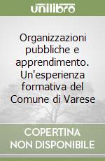 Organizzazioni pubbliche e apprendimento. Un'esperienza formativa del Comune di Varese libro