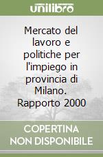 Mercato del lavoro e politiche per l'impiego in provincia di Milano. Rapporto 2000 libro