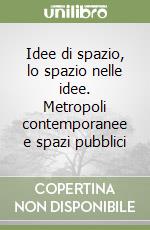 Idee di spazio, lo spazio nelle idee. Metropoli contemporanee e spazi pubblici libro