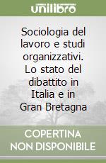 Sociologia del lavoro e studi organizzativi. Lo stato del dibattito in Italia e in Gran Bretagna libro