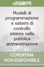 Modelli di programmazione e sistemi di controllo interno nella pubblica amministrazione libro