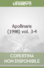 Apollinaris (1998) vol. 3-4 libro