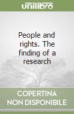 People and rights. The finding of a research libro