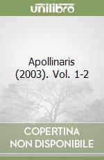 Apollinaris (2003). Vol. 1-2 libro