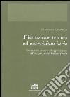 Distinzione tra ius ed exercitium iuris. Evoluzione storica ed applicazione all'esclusione del bonum prolis libro