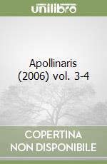 Apollinaris (2006) vol. 3-4