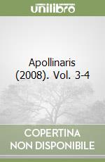 Apollinaris (2008). Vol. 3-4 libro
