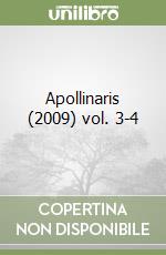 Apollinaris (2009) vol. 3-4 libro