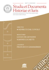 Studia et documenta historiae et iuris (2017). Vol. 83