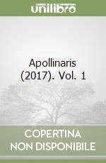 Apollinaris (2017). Vol. 1 libro