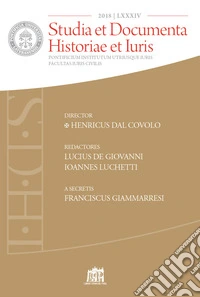 Studia et documenta historiae et iuris (2018). Vol. 84