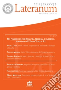 Lateranum (2019). Vol. 3: Un pensiero di frontiera tra teologia e filosofia libro