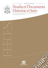 Studia et documenta historiae et iuris (2020). Vol. 86
