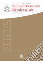 Studia et documenta historiae et iuris (2021). Vol. 87 libro