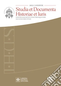 Studia et documenta historiae et iuris (2023). Vol. 89 libro