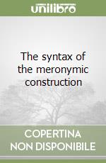 The syntax of the meronymic construction libro