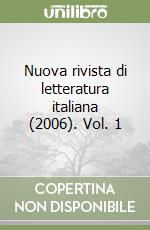 Nuova rivista di letteratura italiana (2006). Vol. 1 libro