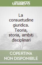La consuetudine giuridica. Teoria, storia, ambiti disciplinari libro