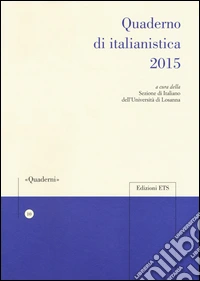 Quaderno di italianistica 2015