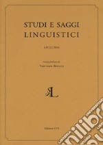 Studi e saggi linguistici (2016). Vol. 1 libro