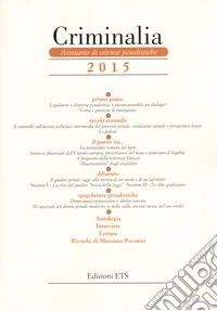 Criminalia. Annuario di scienze penalistiche (2015) libro