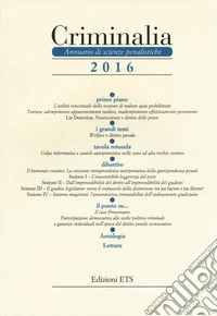 Criminalia. Annuario di scienze penalistiche (2016). Vol. 11 libro