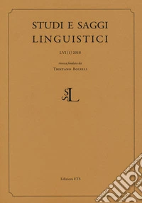 Studi e saggi linguistici (2018). Vol. 1