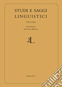 Studi e saggi linguistici (2019). Vol. 1