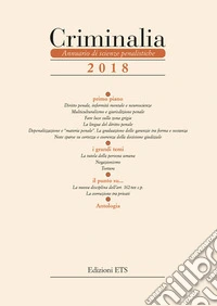 Criminalia. Annuario di scienze penalistiche (2018) libro