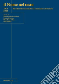 Il nome nel testo. Rivista internazionale di onomastica letteraria (2020). Vol. 22 libro
