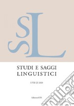 Studi e saggi linguistici (2020). Vol. 2 libro