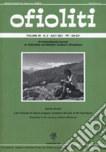 Ofioliti. An international journal on ophiolites and modern oceanic lithosphere (2021). Vol. 46/2 libro