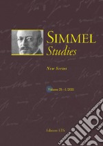 Simmel studies. New series (2021). Vol. 1 libro