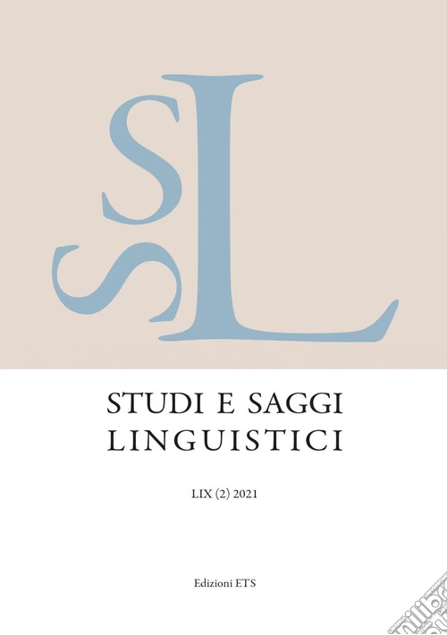 Studi e saggi linguistici (2021). Vol. 2