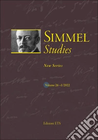 Simmel studies. New series (2022). Vol. 1 libro