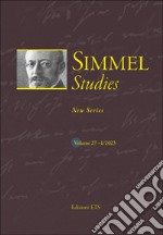 Simmel studies. New series (2023). Vol. 1 libro