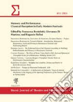 Skenè. Journal of theatre and drama studies (2024). Vol. 1: Memory and performance. Classical reception in early modern festivals libro