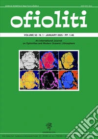 Ofioliti. An international journal on ophiolites and modern oceanic lithosphere (2025). Vol. 50/1 libro