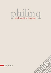 Philinq. Philosophical inquiries (2025). Vol. 1 libro