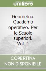 Geometria. Quaderno operativo. Per le Scuole superiori. Vol. 1 libro