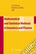 Mathematical and statistical methods for insurance and finance libro