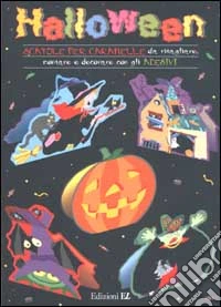Halloween. Scatole per caramelle da ritagliare, montare e decorare con gli adesivi libro