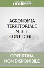 AGRONOMIA TERRITORIALE      M B  + CONT DIGIT libro