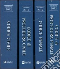 I quattro codici: Codice civile-Codice penale-Codice di procedura civile-Codice di procedura penale libro