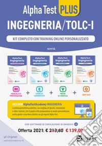 Alpha Test plus. Ingegneria. Kit completo di preparazione con training on line personalizzato. Con software di simulazione libro