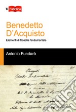 Benedetto d'Acquisto. Elementi di filosofia fondamentale libro