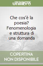 Che cos'è la poesia? Fenomenologia e struttura di una domanda libro