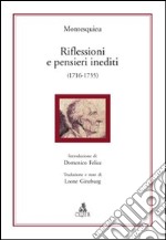 Riflessioni e pensieri inediti (1716-1755) libro