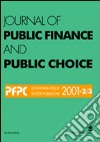 Journal of public finance and public choice. Economia delle scelte pubbliche (2001) vol: 2-3 libro di Da Empoli D. (cur.)