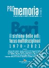 PROmemoria Bari. Il sistema delle arti: focus multidisciplinari 1970-2021 libro